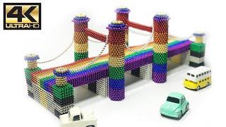 DIY Bridge - How to Make Rainbow Golden Gate Bridge with Magnetic Balls