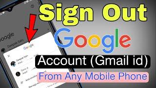 How To Logout Google Account From Phone 2022 | How To Sign Out Of Google Account Android