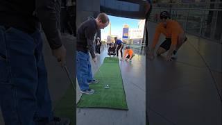 Most casual $100 putt challange to date #golfshorts #golfchallenge #golf