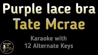 Tate McRae - Purple lace bra Karaoke Instrumental Lower Higher Male & Original Key