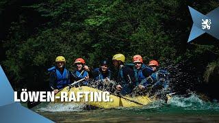 Die Löwen beim Rafting.