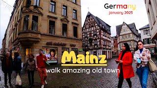 Mainz, Germany - charming old town. 4K Walk tour