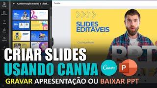 Como Criar SLIDES e APRESENTAÇÕES no CANVA