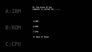 Computer related Multiple choice question (MCQ) with answers