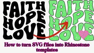 BEGINNERS: how to turn an SVG file into a rhinestone template || rhinestone shirt decoration