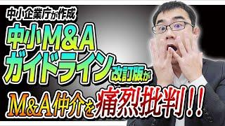 M&A仲介に国もお怒り？中小M&Aガイドラインが強烈改訂！｜M&Aガイド＃１