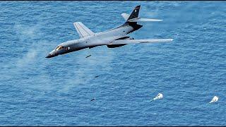 U.S. Air Force B-1B Lancer Demonstrates Precision in Aerial Mine Deployment Exercise