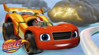 Race Car Blaze Flies Through A Storm   | Blaze and the Monster Machines