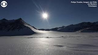 Timelapse of total solar eclipse in Antarctica