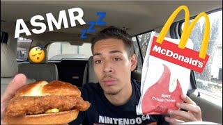 ASMR EATING MCDONALD'S SPICY CHICKEN SANDWICH MUKBANG For Relaxation & Sleep 