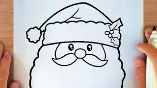 HOW TO DRAW CUTE SANTA CLAUS