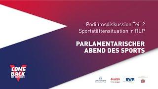 Parlamentarischer Abend des Sport Podiumsrunde 2 "Sportstättensituation in Rheinland-Pfalz"