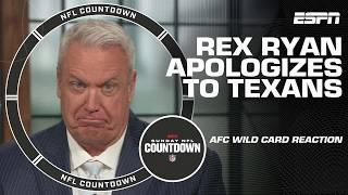 Rex Ryan APOLOGIZES to the Texans after Wild Card win over Chargers  | NFL Countdown