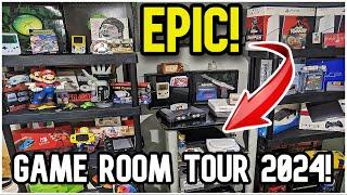 EPIC Game Room Tour 2024! | Retro Gamer Dad Man Cave Basement Retro Game Room!