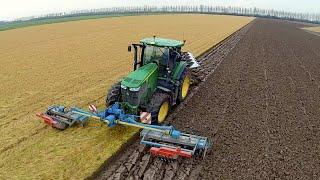 Ploughing & Power Harrowing in one pass with a John Deere 7280R / Lemken Zirkon / Kverneland