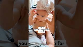 Baby thinks DAD should wear it #babyfashion #fatherhoodmoments #babybows #wholesomecontent #fitdad