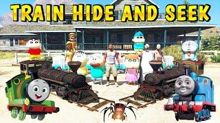 Shinchan Franklin and Others Playing Mini Rc Train Hide and Seek in GTA 5