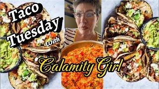 Calamity Girl's Taco Tuesday: Smokin' Carne Asada Tacos & Zesty Spanish Rice!