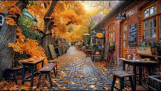 Delicate Morning Jazz at Autumn Cozy Terrace  Fall Jazz and Cozy Coffee Shop for Work, Calm, Relax