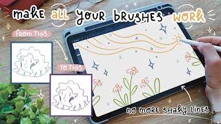Procreate Brushes 101: No More Wobbly Lines! - Make all your Brushes Work for You!