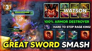 GREAT SWORD SMASH HARD CARRY By Watson Wraith King With Armor Reduction Build | 7.37e DOTA 2