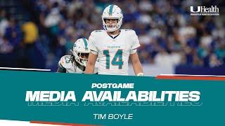 QB Tim Boyle meets with the media after #MIAvsIND | Miami Dolphins