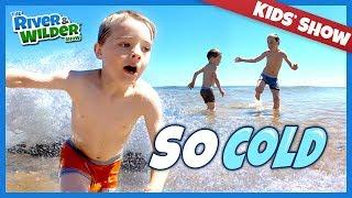 KIDS FIND WHITE SANDY BEACH ON GEOCACHE ADVENTURE | RIVER AND WILDER