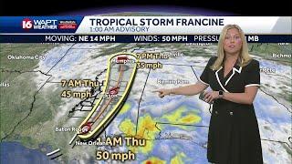 Tropical Storm Francine pushes into Mississippi: What to expect