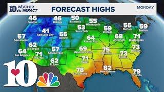 National Weather (11/18): A cold front makes its way through the country