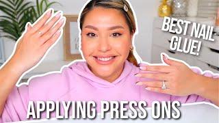 HOW I APPLY MY PRESS ON NAILS + BEST GLUE EVER!!