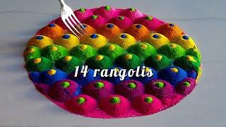 #1519 satisfying video | navratri rangoli designs | diwali rangoli design | kolam