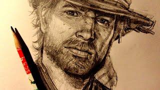 ASMR | Pencil Drawing 129 | Arthur Morgan (Request)