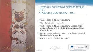 Povijest, 4. r. SŠ - Djelovanje najjače hrvatske političke stranke – HPSS/HRSS/HSS do 1928. godine