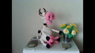 Веселая корова, ч.3. Cheerful cow, р.3.  Amigurumi. Crochet.  Амигуруми. Игрушки крючком.