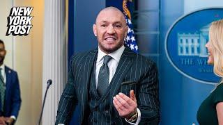 Conor McGregor takes WH press podium, says US should ‘look after its little bro’ Ireland