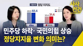 [사사건건] 민주당 하락· 국민의힘 상승, 정당지지율 변화 의미는? / KBS 2025.06.23.