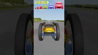 Big and small cars vs 50 gates  - who breaks first?!  #shorts
