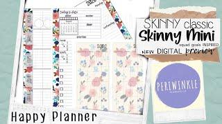 PREVIEW of Periwinkle Planner Co new Happy Planner SKINNY digital pages | download & print