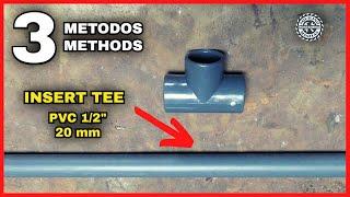 How to INSERT a TE or Y in a PVC TUBE without Back Escape. 3Plumbing Tricks, Plumbing.