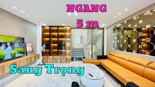 Nhà Phố Ngang 5 x 17m - Có Thang Máy - 2 Mặt Tiền - Đẳng Cấp - Gò Vấp - Hoàng Gia Land