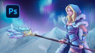 Crystal Maiden - Dota 2 - Speedpaint (Photoshop)