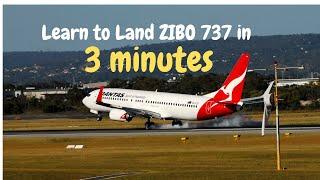 How to Land the  Zibo 737 800 - X plane Tutorials