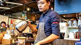 The top barista performs pour over coffee！頂級咖啡師表演手沖咖啡！松山文創園區-台灣Songshan Cultural and Creative Park