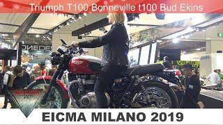 2020 Triumph T100 Bonneville  Bud Ekins Edition Unveil at EICMA 2019 Fiera Milano Rho