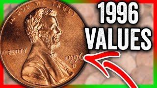 1996 PENNY COIN VALUES - RARE PENNIES WORTH MONEY!!