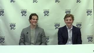 Tyler Dunbar and Brennan Ali Postgame Press Conference (04/25/23 VS DM GM 2)