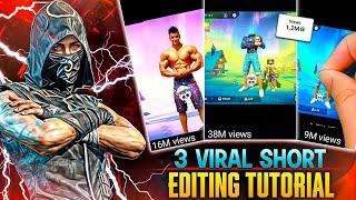  3 VIRAL AI SHORTS EDITING TUTORIAL FREE FIRE SHORT EDITING TUTORIAL LIKE@zoroffxx @YFYT99 @A1YT77