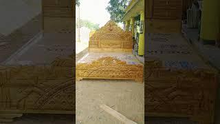 wood carving  bed