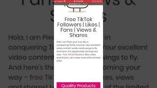 go check out feedpixel.com for free tiktok likes, views, and shares! and tons more