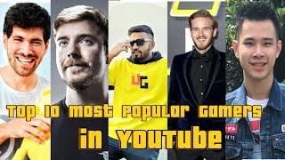 Top 10 Most Popular Gamers in YouTube [ Rank Subscribe basic ]